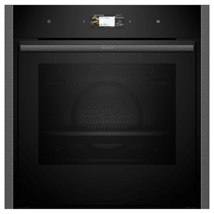 Neff B64CS51G0B N90 - Graphite Built-In Single Oven - 71L Capacity - Slide & Hide Door - A+ Energy Rating