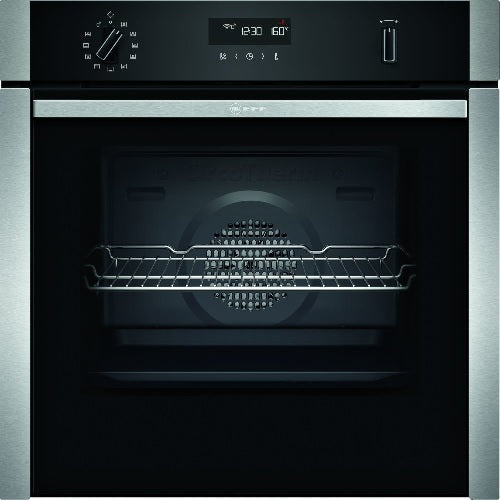 Neff B6ACH7HH0B - Stainless steel Built in Electric Single Oven - Pyrolytic cleaning - A energy