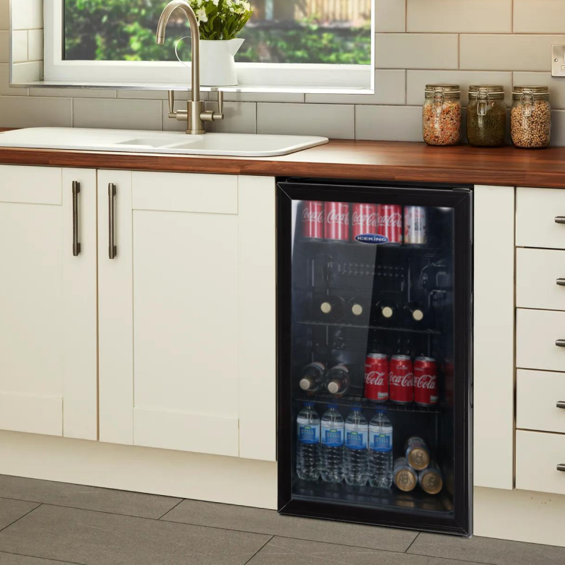 Iceking BC151K - Black Undercounter Fridge - E energy