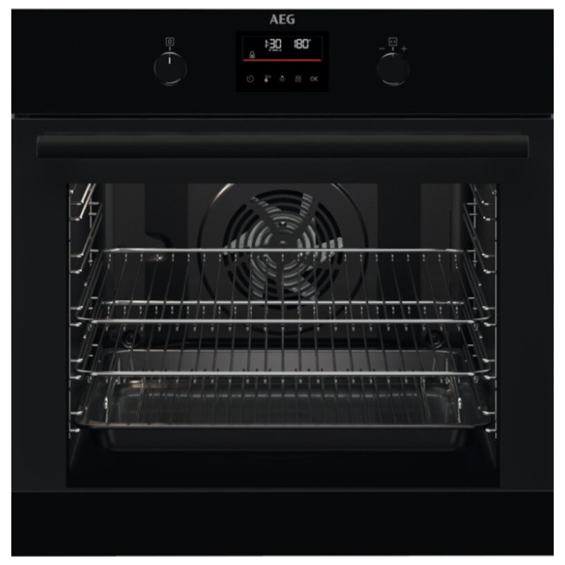 AEG BEB335061B - Black Built in Electric Single Oven - A+ energy