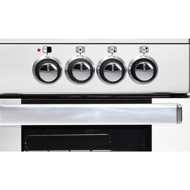 Belling COOKCENTRE 90DFT PROF Sta - Stainless steel 5 Zone Dual Fuel Cooker - A energy