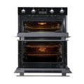 Belling BI702FPCT Blk 444444784 - Black Built under Electric Double Oven - A energy