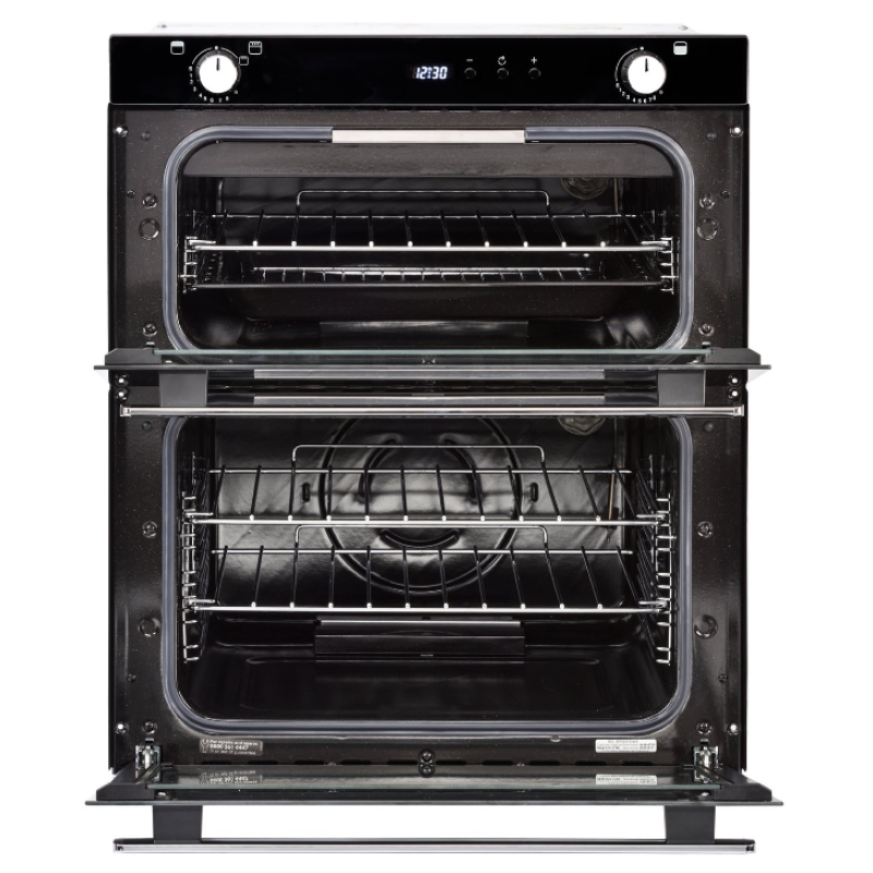 Belling BI702G BLK 444444794 - Black Built under Gas Double Oven - A/A energy