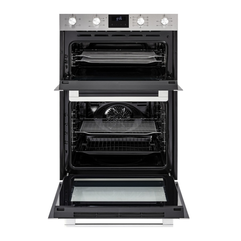 Belling BI903MFC STA 444411402 - Stainless steel Built in Electric Double Oven - Catalytic cleaning - A energy - Display