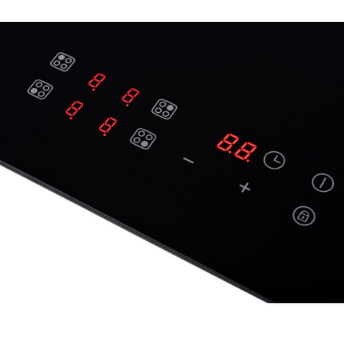 Belling IHT6013 BLK 444410125 - Black 4 Zone Electric Hob 13amp plug and lead fitted plug and play