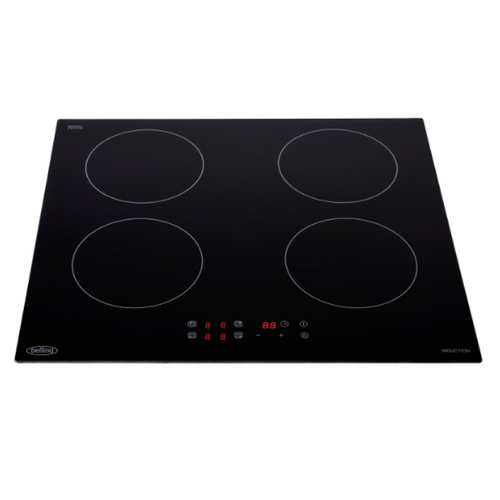 Belling IHT6013 BLK 444410125 - Black 4 Zone Electric Hob 13amp plug and lead fitted plug and play