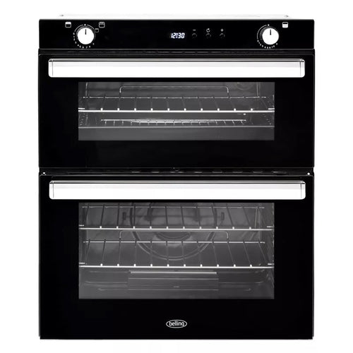 Belling BI702G BLK 444444794 - Black Built under Gas Double Oven - A/A energy