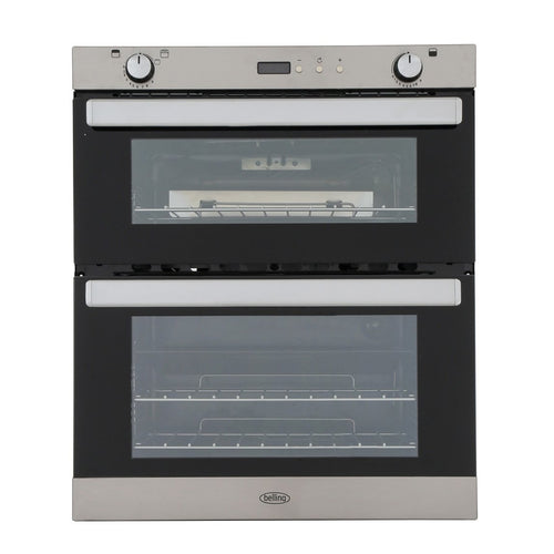 Belling BI702G STA 444444793 - Stainless steel Built under Gas Double Oven - A/A energy