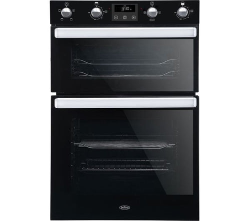 Belling BI902FP BLK 444444786 - Black Built in Electric Double Oven - A/A energy