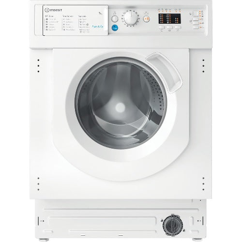 Indesit BI WMIL 71252 UK N - White Integrated 7KG Washing Machine - 1200 RPM - E energy - Display