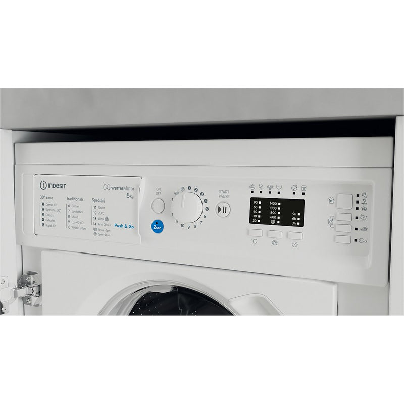 Indesit BI WMIL 81485 UK - Integrated 8KG Washing Machine - 1400 RPM - B energy