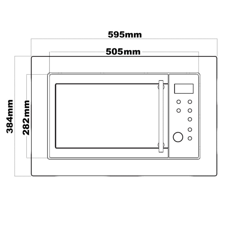 sia BIM25SS - Stainless steel Built in Microwave