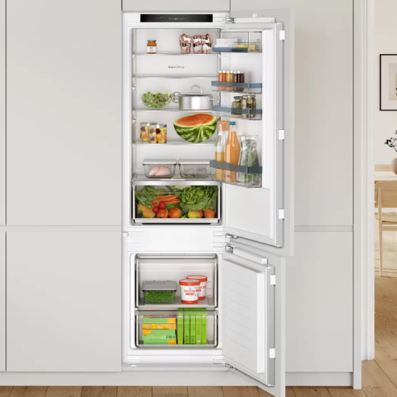 Bosch KIV87VFE0G - White Integrated 70/30 Low Frost Fridge Freezer - E energy