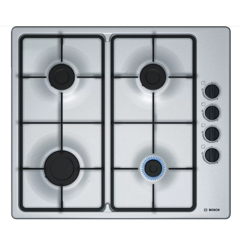 Bosch PBP6B5B60 - Stainless steel 4 Zone Gas Hob