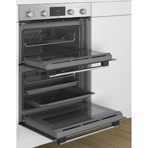 Bosch Series 4 NBS533BS0B - Stainless steel Built under Electric Double Oven - Catalytic cleaning - A/B energy - Display