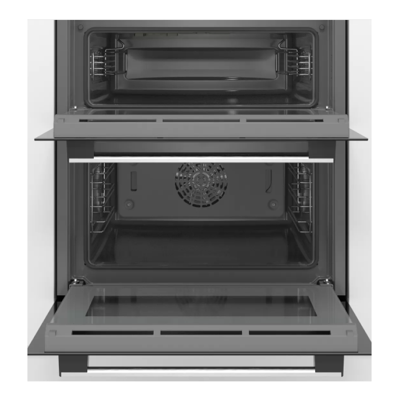 Bosch Series 4 NBS533BS0B - Stainless steel Built under Electric Double Oven - Catalytic cleaning - A/B energy - Display