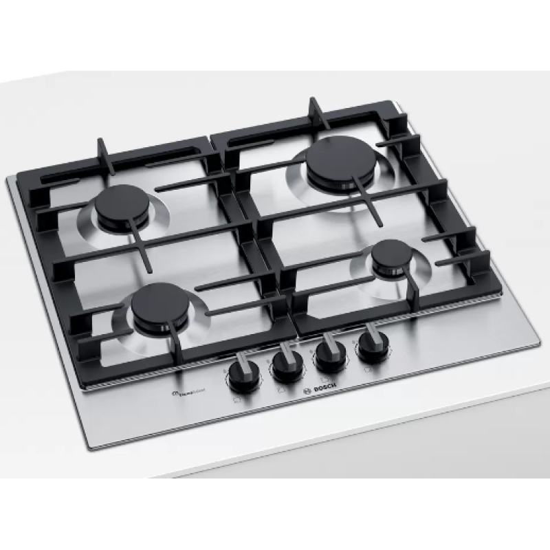 Bosch PCP6A5B90 - Stainless steel 4 Zone Gas Hob