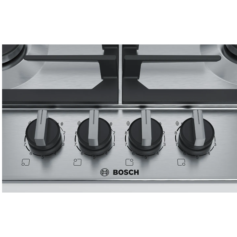 Bosch PCP6A5B90 - Stainless steel 4 Zone Gas Hob