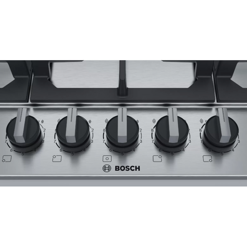 Bosch Series 6 PCQ7A5B90 - Stainless steel 5 Zone Gas Hob - Display