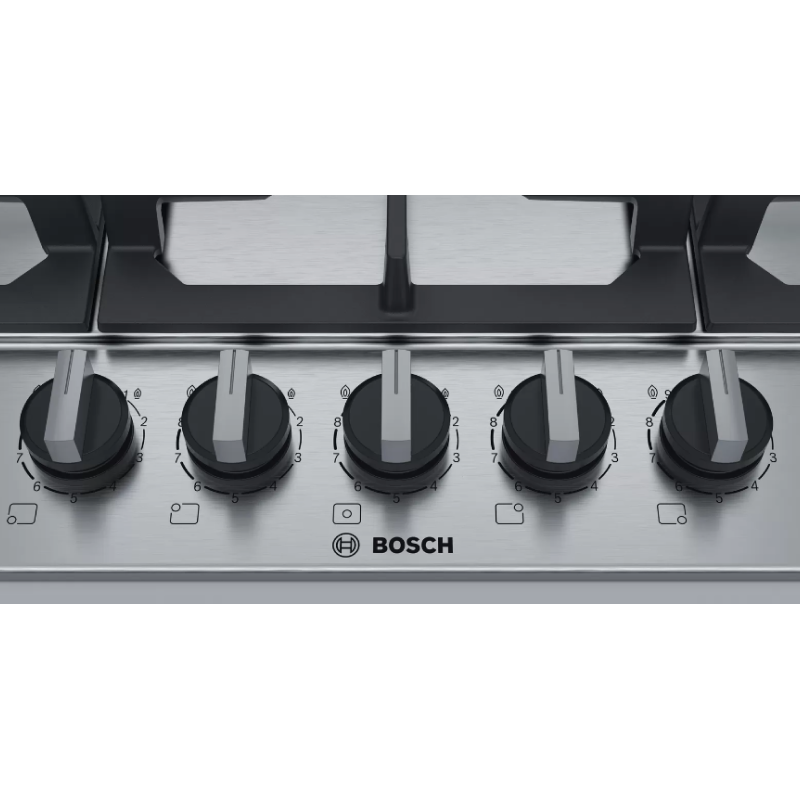 Bosch Series 6 PCQ7A5B90 - Stainless steel 5 Zone Gas Hob - Display