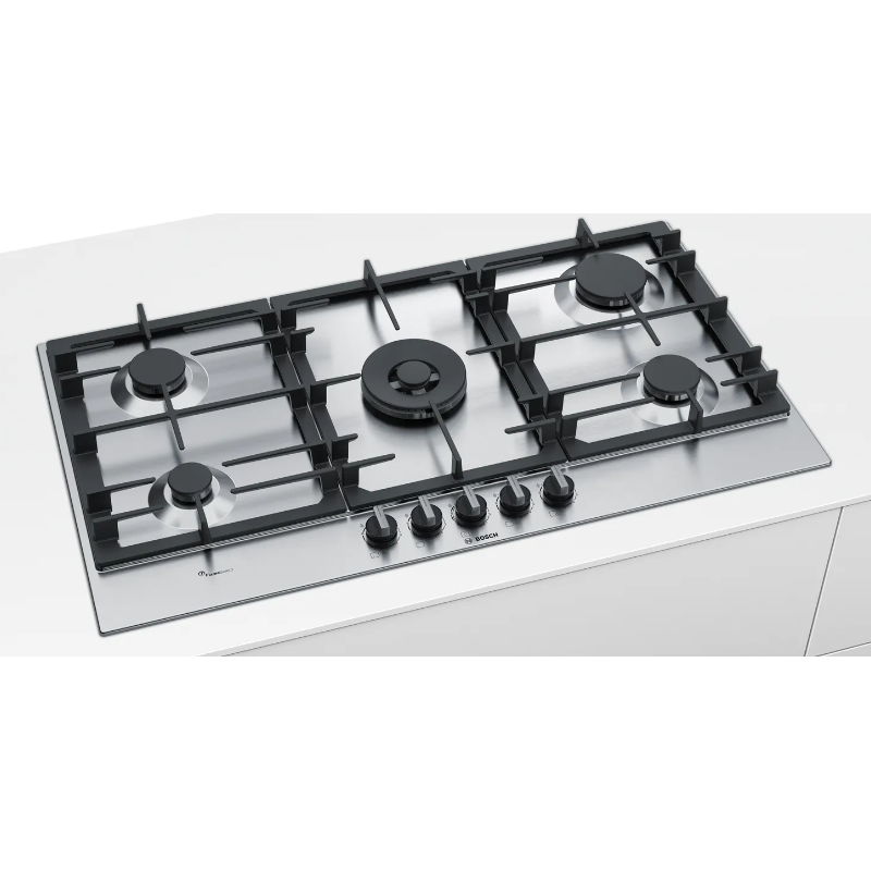 Bosch PCR9A5B90 - Stainless steel 5 Zone Gas Hob