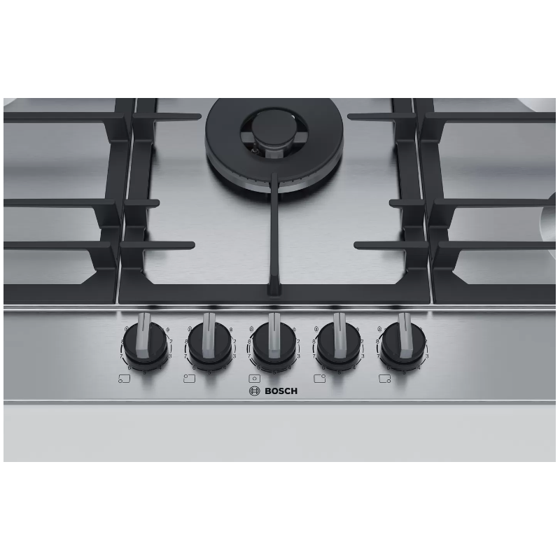 Bosch PCR9A5B90 - Stainless steel 5 Zone Gas Hob