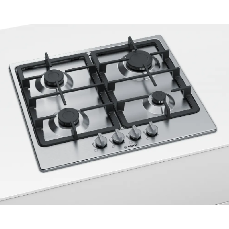 Bosch PGP6B5B90 - Stainless steel 4 Zone Gas Hob