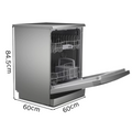 Bosch SMS2ITI41G - Silver Freestanding Dishwasher - E energy