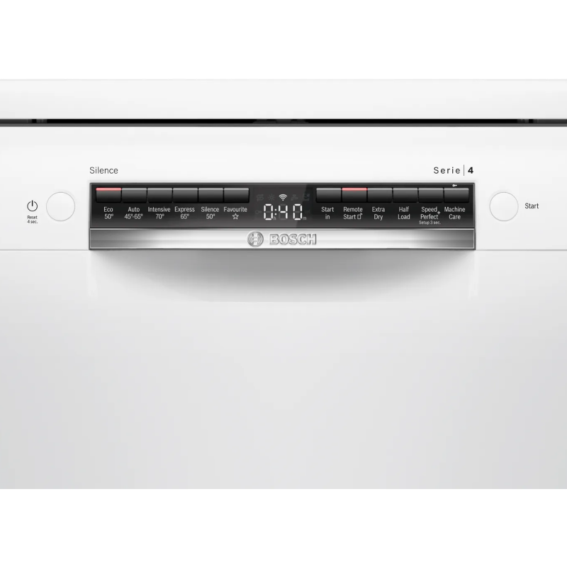 Bosch SMS4HKW00G - White Freestanding Dishwasher - D energy