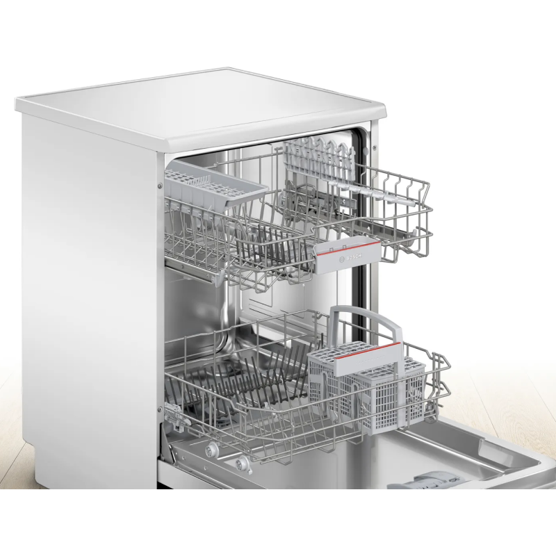 Bosch SMS4HKW00G - White Freestanding Dishwasher - D energy