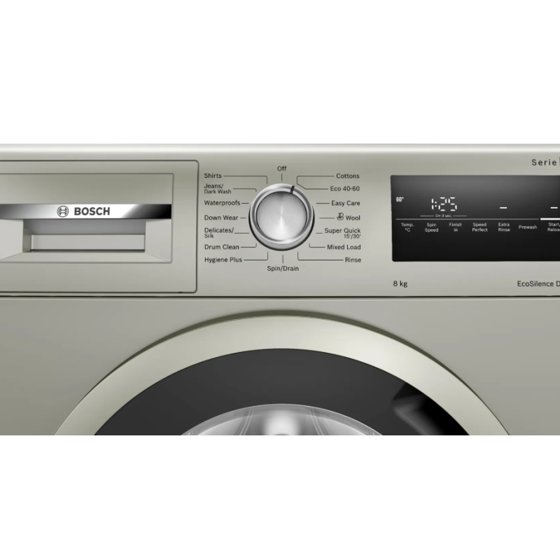 Bosch WAN282X2GB - Silver Freestanding 8KG Washing Machine - 1400 RPM - C energy