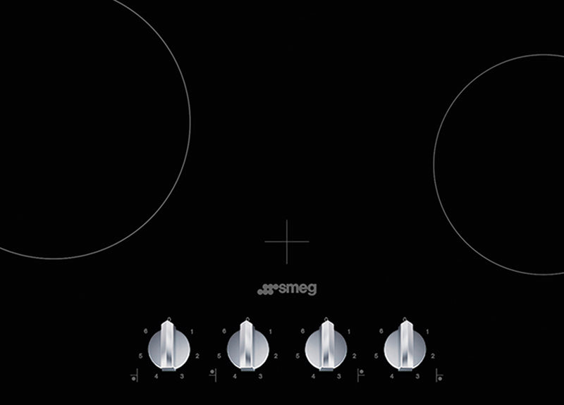 Smeg SE364TDM - Black 4 Zone Electric Hob