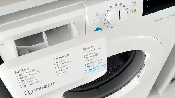 Indesit BWE 101685X W UK N - White Freestanding 10KG Washing Machine - 1600 RPM - B energy