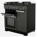 Rangemaster PDL90DFFSL/C - Grey 5 Zone Dual Fuel Cooker - Catalytic cleaning - A/A energy