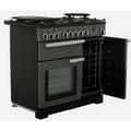 Rangemaster PDL90DFFSL/C - Grey 5 Zone Dual Fuel Cooker - Catalytic cleaning - A/A energy