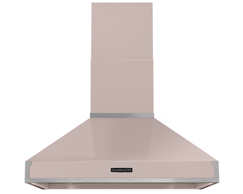 Rangemaster RPREHD90PPPK/CM1 90cm Prestige Cooker Hood - Pale Pink with Chrome Trim