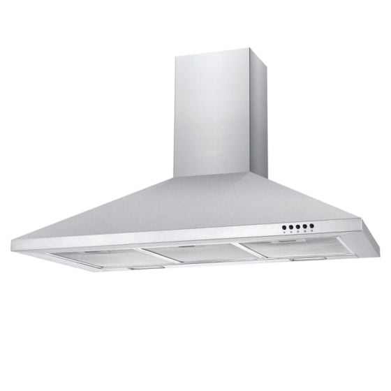 Candy CCE90NX/1 - Stainless Steel 90cm Chimney Cooker Hood - 290m³/h - C energy