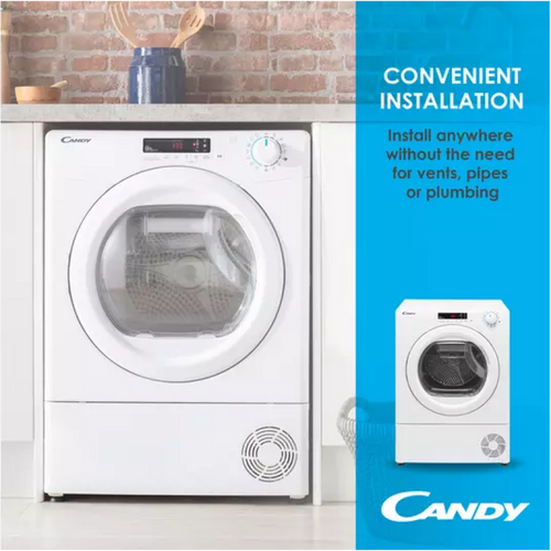 Candy BCTD H7A1TBE-80 - White Integrated 7KG Dryer - A+ energy