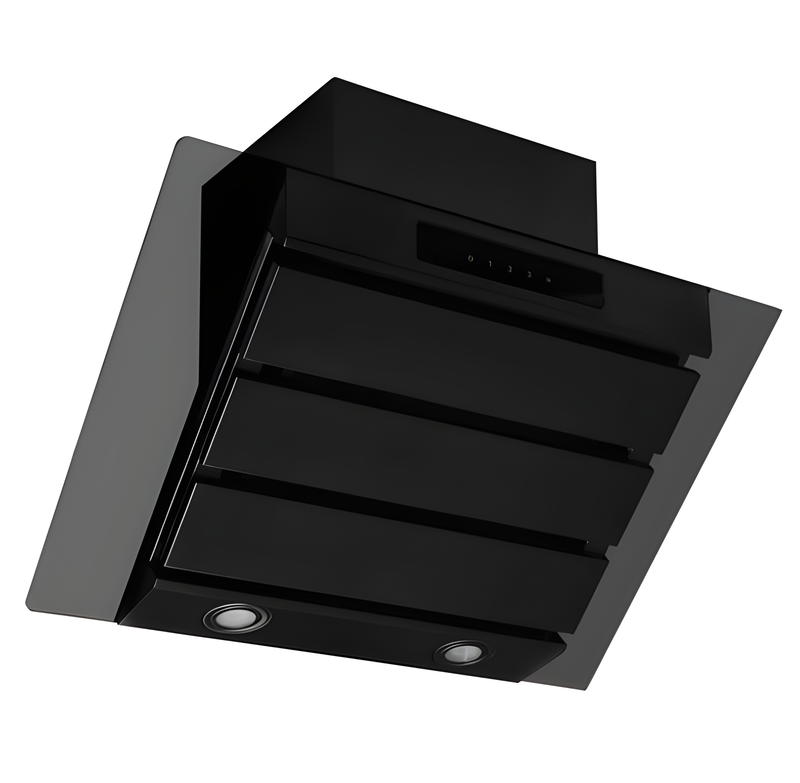 Caple PLASSP613BK 60cm black glass plasma chimney hood