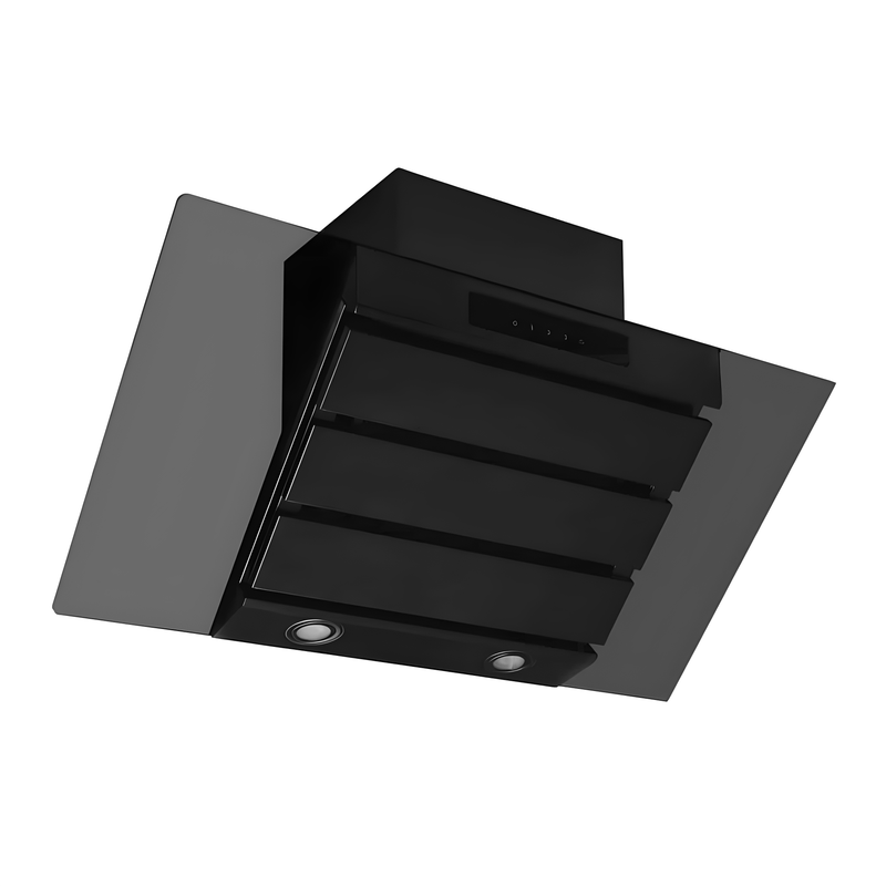 Caple PLASSP913BK 90cm black glass plasma chimney hood