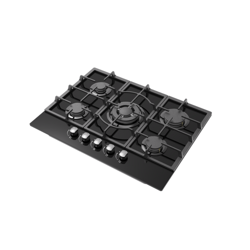 Cata UBGOG701BK - Black 5 Zone Gas Hob