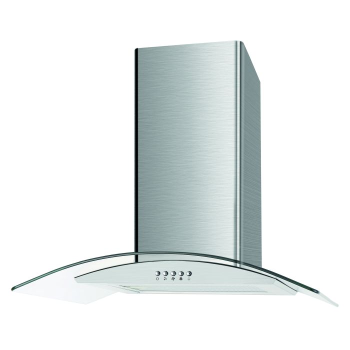 CATA UBSCG60SS - Stainless Steel 60cm Curved Glass Cooker Hood - 308m³/h - B Energy