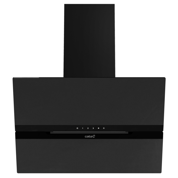 Cata CATAGM60MB - Black 60cm Glass Extractor Hood - Auto-Open Panel - A++ Energy