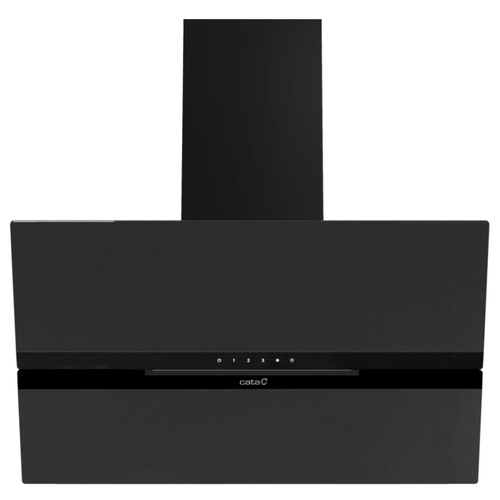 Cata CATAGM90MB - Black 90cm Glass Hood - Auto-Open Angled Design - A++ Energy