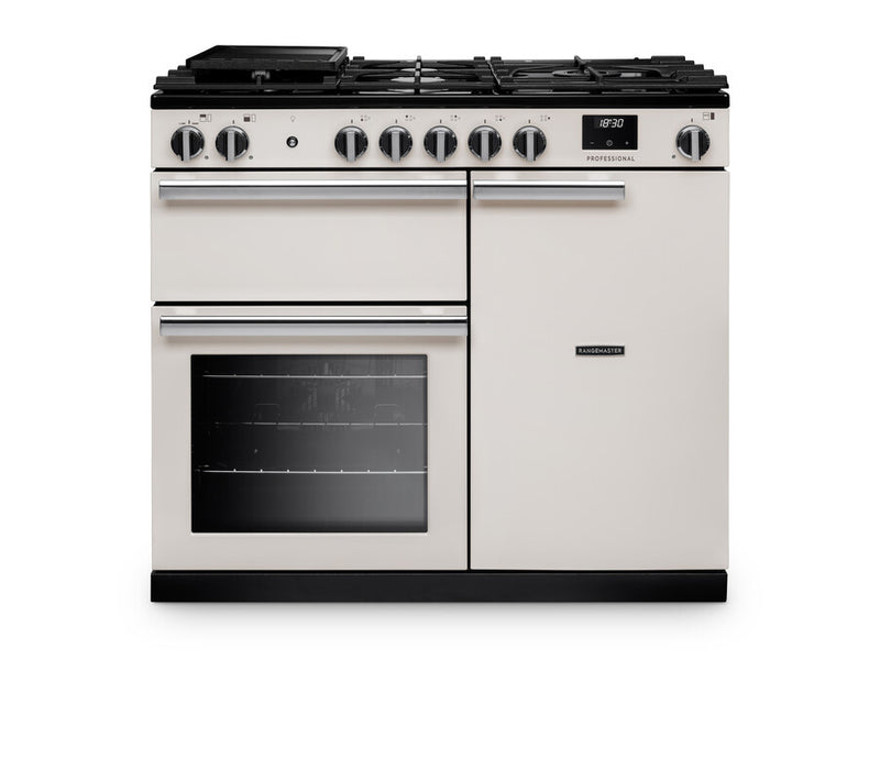 Rangemaster Professional 100 PR100DFPIVY/CM1 - Ivory Range Cooker - 5 Cooking Zones - A energy