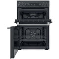Hotpoint CD67V9H2CA/UK - Grey 4 Zone Electric Cooker - Catalytic cleaning - A/A energy - Display