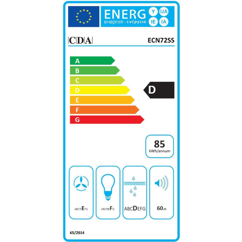 CDA ECN72SS - Stainless steel Extractor - D energy