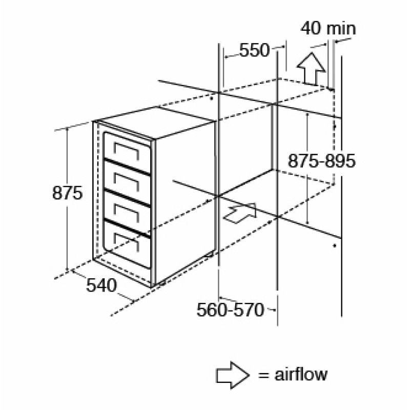 CDA FW482 - White Integrated Freezer - F energy