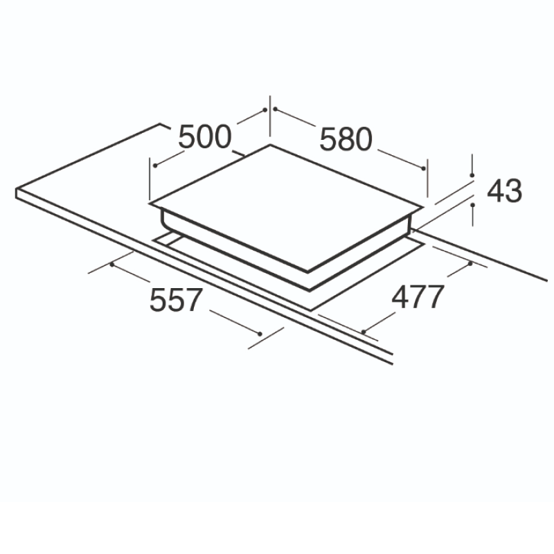 CDA HG6351SS - Stainless steel 4 Zone Gas Hob