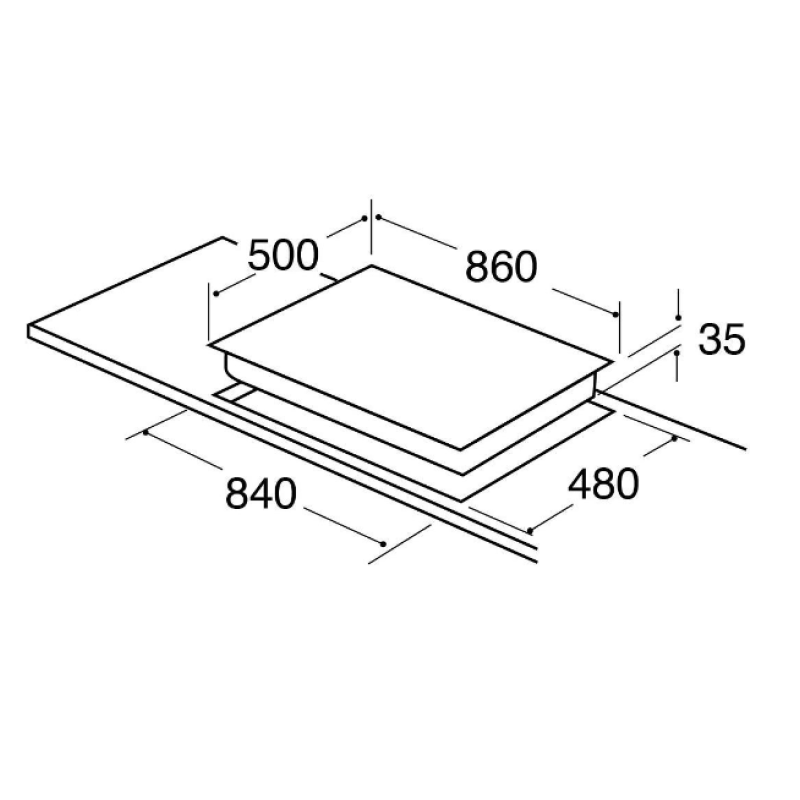 CDA HG9321SS - 6 Zone Gas Hob